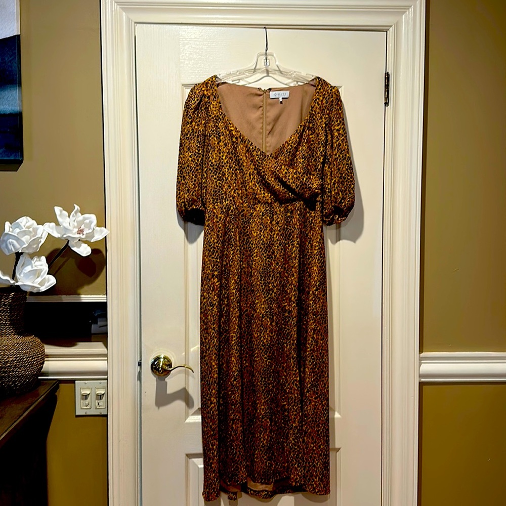 Leopard Print WAYF dress L